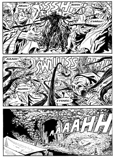 Tavola tratta da Universo Alfa numero 6<br>disegni di Gino Vercelli<br><i>(c) 2010 Sergio Bonelli Editore</i>