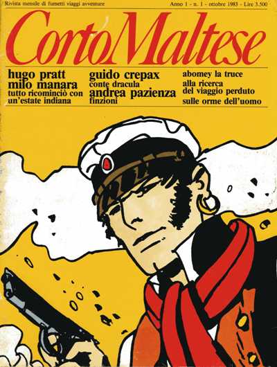 Corto Maltese, la rivista Corto Maltese, la rivista<br>Corto Maltese, n. 1, ottobre 1983<br><i>(c) 1983 aventi diritto</i>
