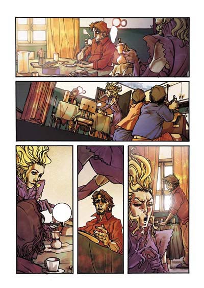 Tavola tratta dal volume numero 4<br>disegni di Carmine Di Giandomenico, colori Gruppo Saldatori<br><i>(c) 2010 Magic Press & Gruppo Saldatori</i>