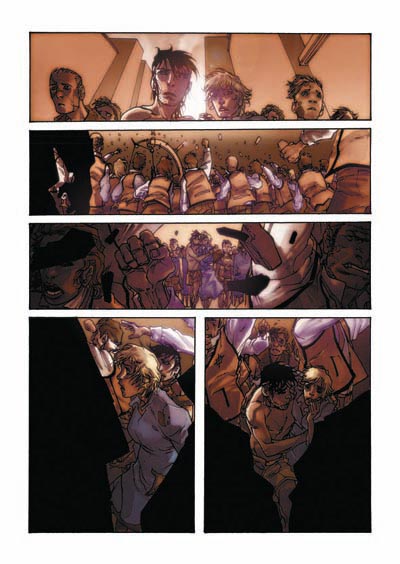 Tavola tratta dal volume numero 4<br>disegni di Carmine Di Giandomenico, colori Gruppo Saldatori<br><i>(c) 2010 Magic Press & Gruppo Saldatori</i>
