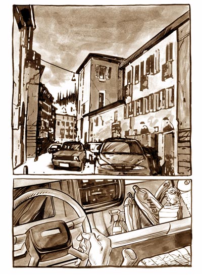 Tavola tratta da Pubblicità Tavola tratta da Pubblicità<br>disegni e mezzetinte di Sergio Gerasi<br><i>(c) 2010 ReNoir</i>