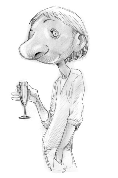 Studio Personaggi: Salute Solitudine<br>disegni di Sergio Gerasi<br><i>(c) 2010 ReNoir</i>