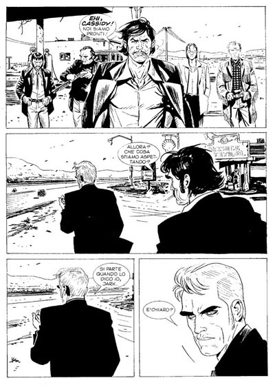 Tavola tratta dal numero 1<br>disegni di Maurizio Di Vincenzo<br><i>(c) 2010 Sergio Bonelli Editore</i>