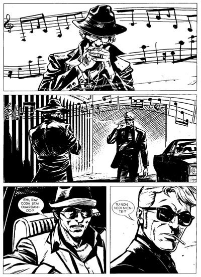 Tavola tratta dal numero 3 Tavola tratta dal numero 3<br>disegni di Davide Furnò & Paolo Armitano<br><i>(c) 2010 Sergio Bonelli Editore</i>