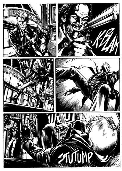 Tavola tratta dal volume numero 4 Tavola tratta dal volume numero 4<br>disegni di Gianluigi Gregorini<br><i>(c) 2010 Sergio Bonelli Editore</i>