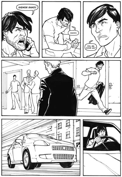 Tavola tratta da L'esattore<br>disegni di Andrea Riccadonna<br><i>(c) 2010 Edizioni BD</i>