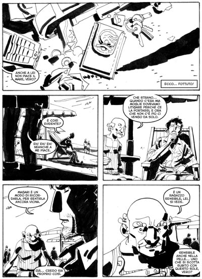 Tavola tratta da Il falegname<br>disegni di Giorgio Pontrelli<br><i>(c) 2010 Edizioni BD</i>
