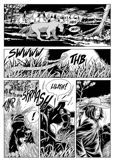 Attacco dei Cardi<br>disegni di Luca Enoch<br><i>(c) 2010 Sergio Bonelli Editore</i>