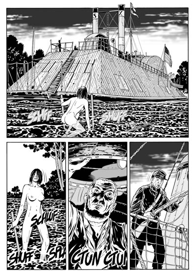 Corazzata nordista<br>disegni di Luca Enoch<br><i>(c) 2010 Sergio Bonelli Editore</i>