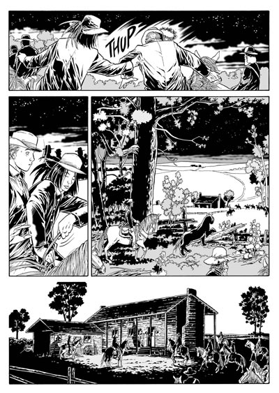 Marcia notturna<br>disegni di Luca Enoch<br><i>(c) 2010 Sergio Bonelli Editore</i>
