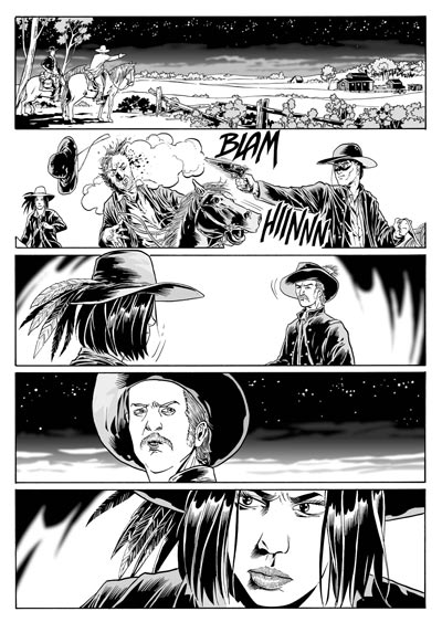 Quantrill<br>disegni di Luca Enoch<br><i>(c) 2010 Sergio Bonelli Editore</i>