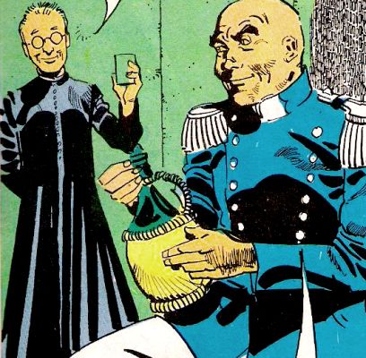 Bevuta tra Padre Moreau e il capitano Kozakovich Bevuta tra Padre Moreau e il capitano Kozakovich<br><i>(c) Editorial Columba / Eura Editoriale</i>