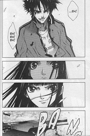 Haru e Mana<br>Una maschera di sangue, un sorriso sfottente ed uno sparo. Quale miglior sunto?<br><i>(c) 2010 GP Publishing</i>