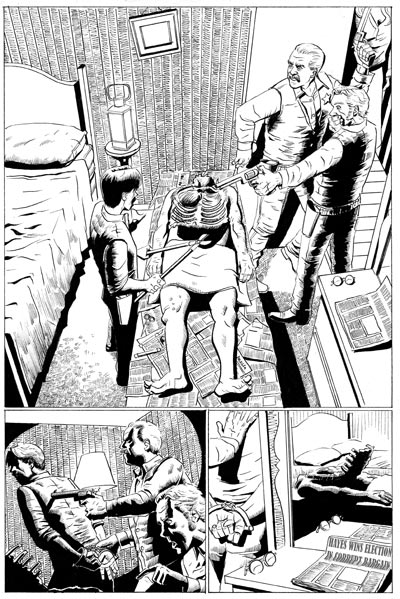 Tavola dal primo volume - bianco & nero<br>disegni di Dan Dougherty<br><i>(c) 2010 Allagalla</i>