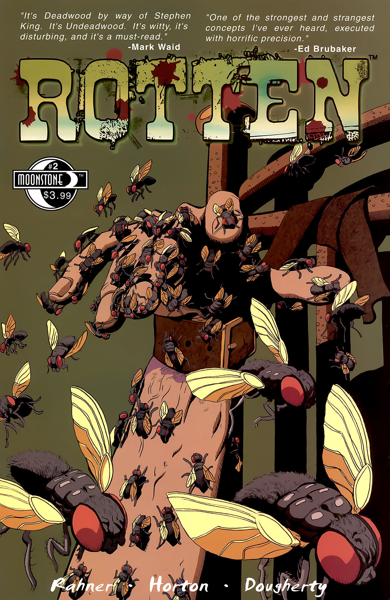 Cover Rotten numero 2 edizione USA<br>disegni di Dan Dougherty<br><i>(c) 2009 Moonstone</i>