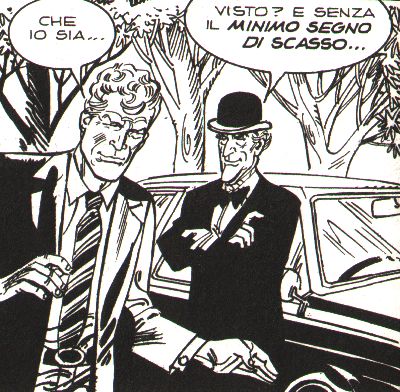 Martin Mystère e il Conte, capo degli Aristocratici<br>disegni di L.Cimpellin, Martin Mystère n.85<br><i>(c) 1989 Sergio Bonelli Editore</i>