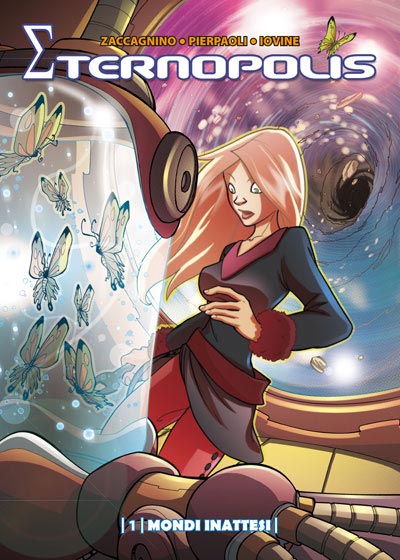Eternopolis cartonato numero 1<br>disegni di Roberta Pierpaoli, colori di Marina Iovine<br><i>(c) 2010 Salvatore Taormina</i>