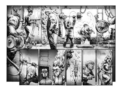 Tavola doppia 52/53<br>disegni di Alberto Ponticelli<br><i>(c) 2010 Edizioni BD</i>