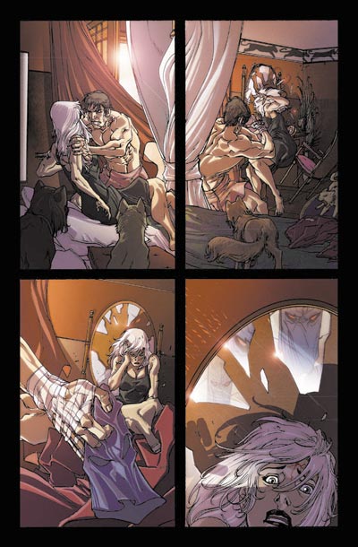 Tavola tratta da Spider-Man Noir Volume 2<br>disegni e colori di Carmine Di Giandomenico<br><i>(c) 2010 Panini Comics</i>