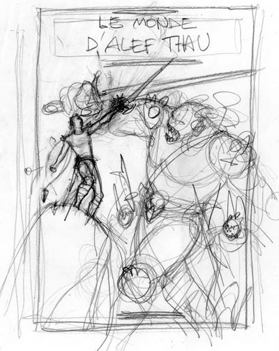 Cover Volume 2 - bozza<br>disegni di Marco Nizzoli<br><i>(c) 2009 Delcourt</i>