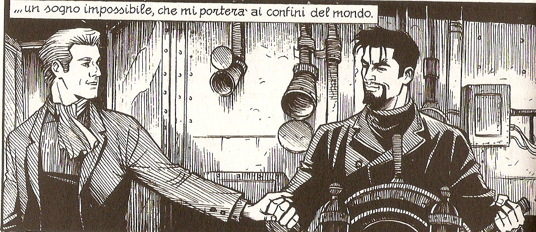 Un'amicizia del passato<br>Greystorm n.12, pag.18, disegno di S. Denna e F. Palomba<br><i>(c) 2010 Sergio Bonelli editore</i>