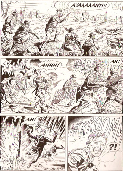 La prima guerra mondiale<br>Greystorm n.9, pag.68, tavola di Bignamini<br><i>(c) 2010 Sergio Bonelli editore</i>
