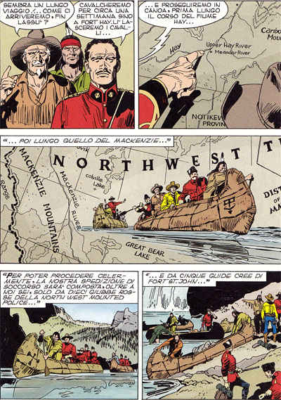 In viaggio<br>Tex 600, pag.21, tavola di Giovanni Ticci<br><i>(c) 2010 Sergio Bonelli Editore</i>