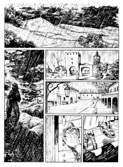 Tavola tratta dal numero 1<br>disegni di Sergio Gerasi<br><i>(c) 2010 Fabio Celoni, Adriana Coppe & Edizioni Star Comics</i>