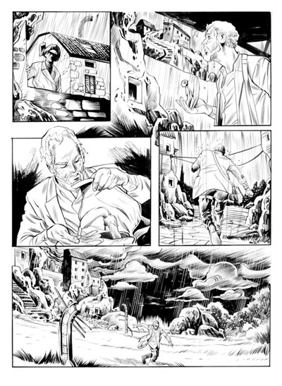Tavola tratta dal numero 1 Tavola tratta dal numero 1<br>disegni di Sergio Gerasi<br><i>(c) 2010 Fabio Celoni, Adriana Coppe & Edizioni Star Comics</i>