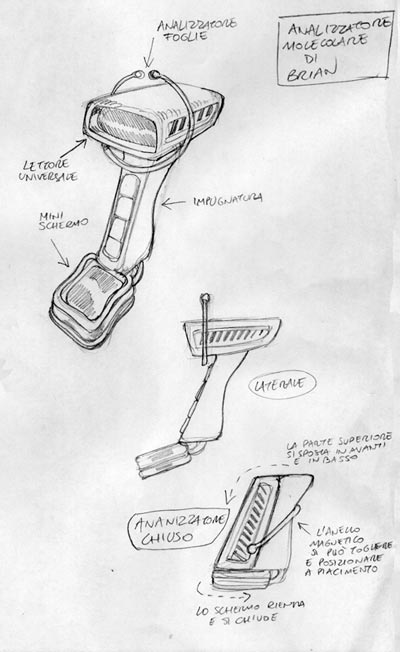Studio Tecnologie: Analizzatore Molecolare Studio Tecnologie: Analizzatore Molecolare<br>disegni di Fabio Celoni<br><i>(c) 2010 Fabio Celoni, Adriana Coppe & Edizioni Star Comics</i>