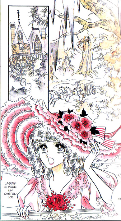 Una tavola tratta dalle storie gotiche Una tavola tratta dalle storie gotiche<br>disegni di Riyoko Ikeda<br><i>(c) 2010 D-Books</i>