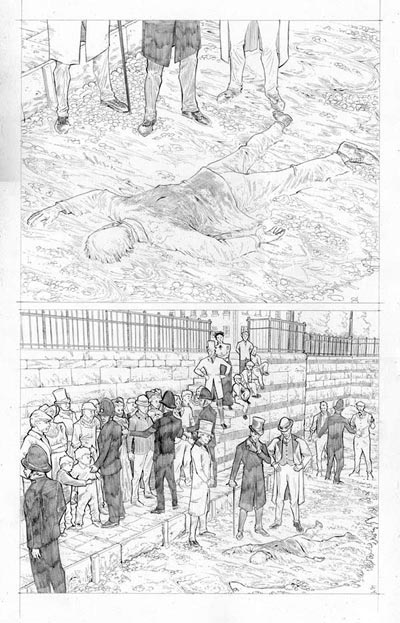 Tavola tratta da Aetheric Mechanics<br>disegni di Gianluca Pagliarani<br><i>(c) 2010 Edizioni BD</i>