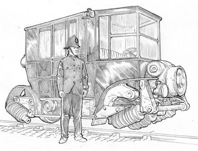 Studio Teconlogia: Auto<br>disegni di Gianluca Pagliarani<br><i>(c) 2010 Edizioni BD</i>
