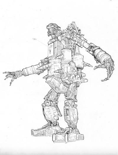 Studio Teconlogia: Robot Gigante<br>disegni di Gianluca Pagliarani<br><i>(c) 2010 Edizioni BD</i>