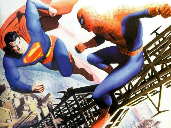 Superman Vs Spider-Man Superman Vs Spider-Man<br>rielaborazione di Alex Ross della copertina del loro primo incontro<br><i>(c) degli aventi diritto</i>