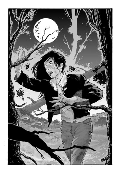 L'esecutore - Tavola 1<br>disegni di Andrea Mutti<br><i>(c) 2010 Panini Comics</i>