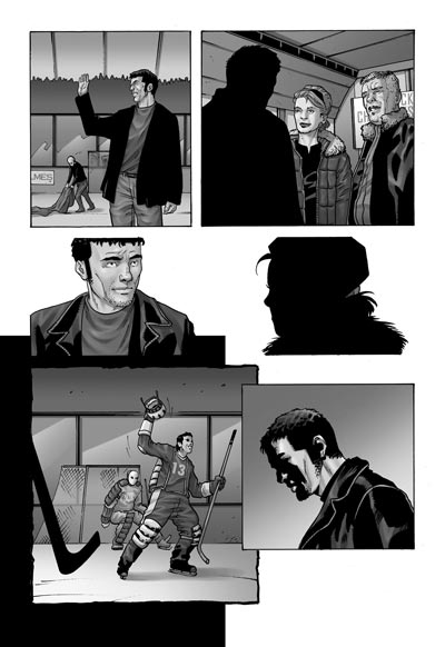 L'esecutore - Tavola 79<br>disegni di Andrea Mutti<br><i>(c) 2010 Panini Comics</i>
