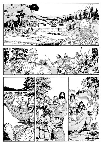 Incontro con i nativi<br>disegni di Luca Enoch<br><i>(c) 2010 Sergio Bonelli Editore</i>