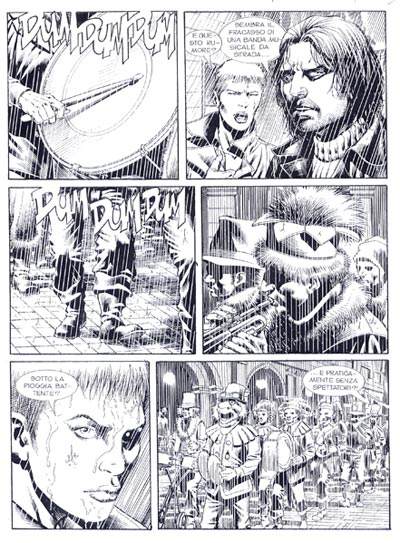 Tavola tratta dal numero 131<br>disegni di Marco Santucci<br><i>(c) 2010 Sergio Bonelli Editore</i>