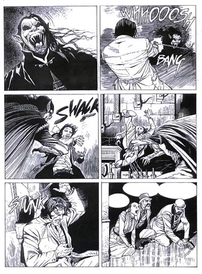 Tavola tratta dal numero 136<br>disegni di Stefano Andreucci<br><i>(c) 2010 Sergio Bonelli Editore</i>
