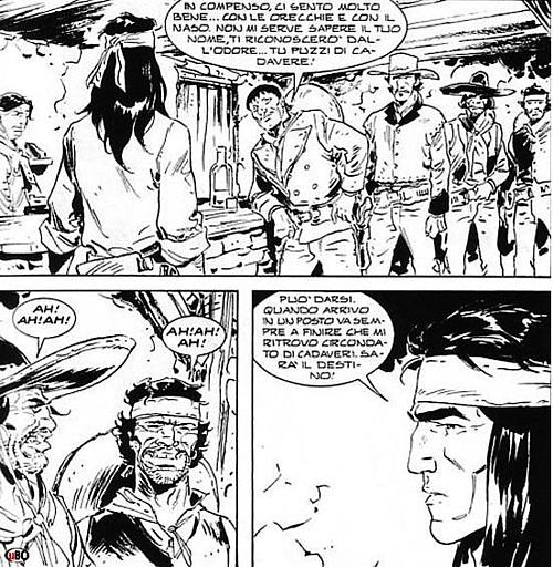 Botta e risposta<br>disegni di Darko Perovic, Magico Vento n.124<br><i>(c) 2009 Sergio Bonelli Editore</i>