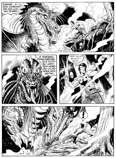 Tavola tratta dagli albi numero 549/550 Tavola tratta dagli albi numero 549/550<br>disegni di Massimo Pesce<br><i>(c) 2010 Sergio Bonelli Editore</i>