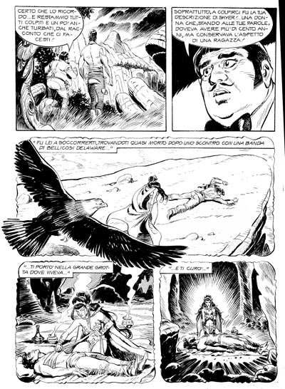 Tavola tratta dagli albi numero 549/550<br>disegni di Massimo Pesce<br><i>(c) 2010 Sergio Bonelli Editore</i>