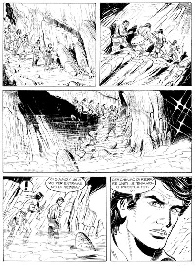 Tavola tratta dagli albi numero 549/550 Tavola tratta dagli albi numero 549/550<br>disegni di Massimo Pesce<br><i>(c) 2010 Sergio Bonelli Editore</i>