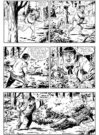 Tavola tratta dal numero 551 Tavola tratta dal numero 551<br>disegni di Gallieno Ferri<br><i>(c) 2010 Sergio Bonelli Editore</i>