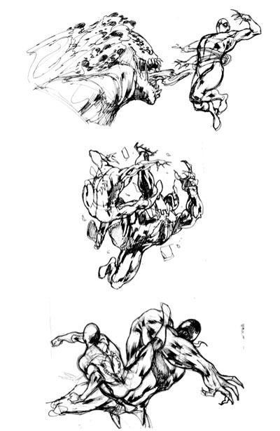 Studio Personaggi Siege: Spider-Man<br>disegni di Marco Santucci<br><i>(c) 2010 Marvel Comics</i>