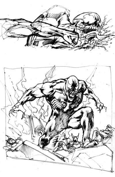 Studio Personaggi Siege: Spider-Man<br>disegni di Marco Santucci<br><i>(c) 2010 Marvel Comics</i>