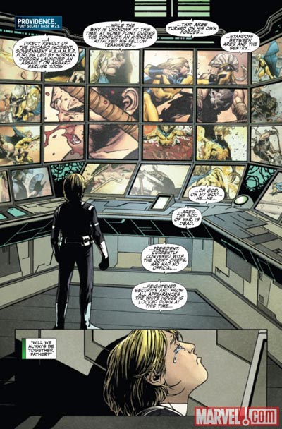 Tavola tratta da Siege: Secret Warriors<br>disegni di Alessandro Vitti, colori di Jose Villarrubia<br><i>(c) 2010 Panini Comics</i>