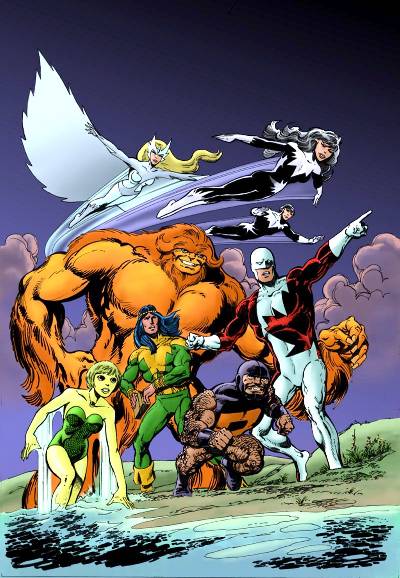 La formazione di Alpha Flight utilizzata da John Byrne nel periodo d’oro della serie La formazione di Alpha Flight utilizzata da John Byrne nel periodo d’oro della serie<br>disegno di John Byrne<br><i>(c) Marvel Comics</i>