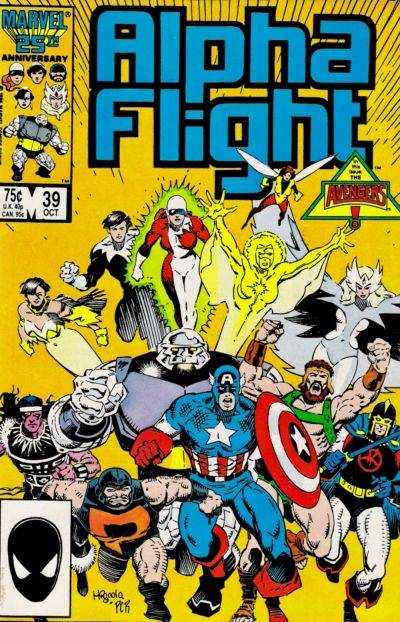Alpha Flight & Avengers Alpha Flight & Avengers<br>copertina di Mike Mignola per Alpha Flight 39<br><i>(c) Marvel Comics</i>